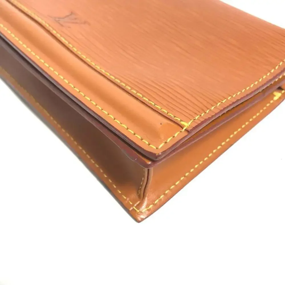 LOUIS VUITTON Authentic Brown Leather Pouch
